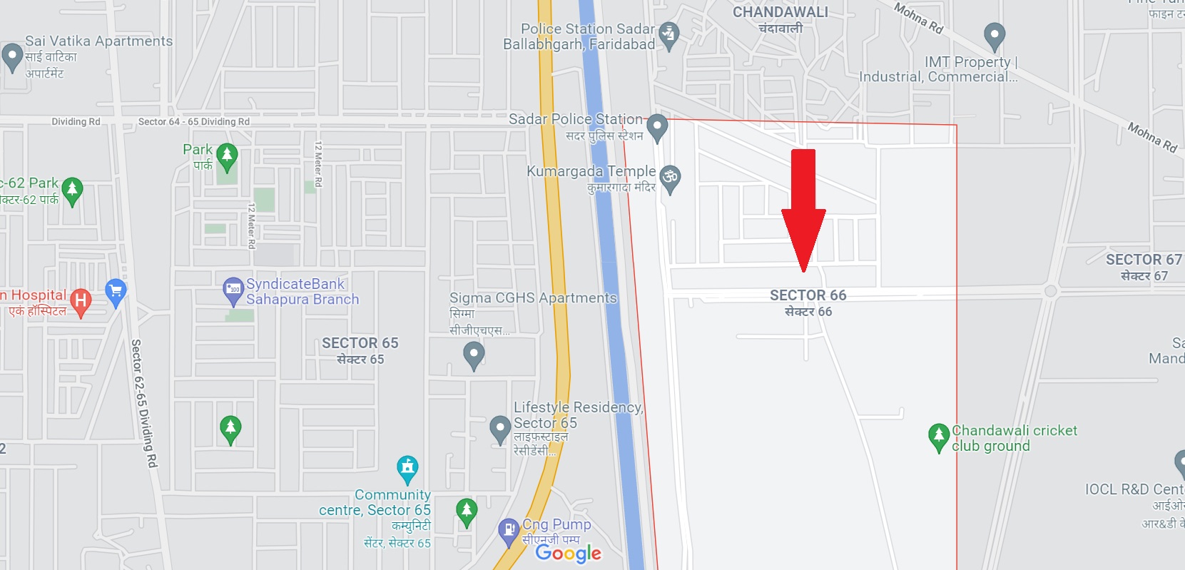 WTC Sector 66 Faridabad Location Map
